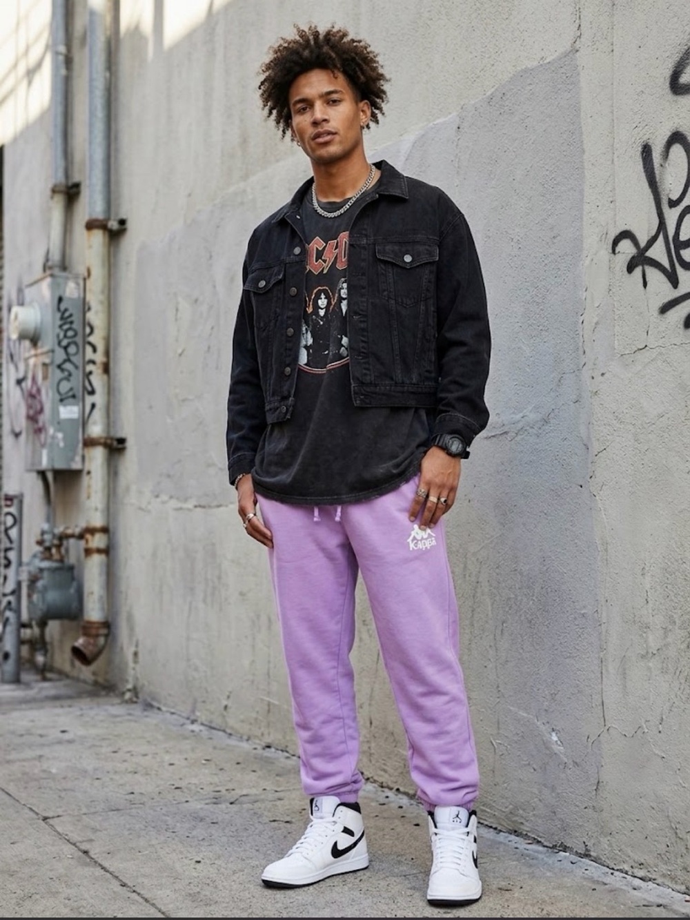 Kappa USA Authentic Gothenburg Lillac Purple Lounge Sweatpant Jogger Medium